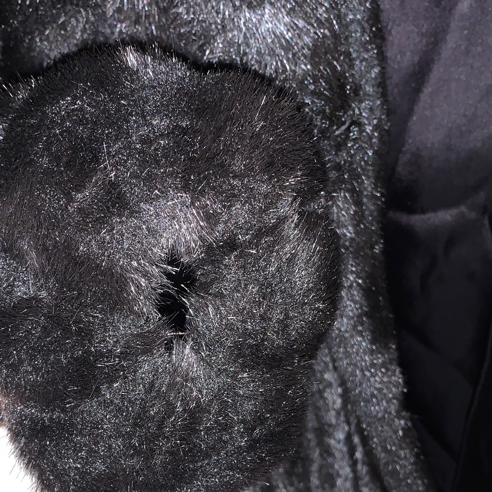 Beautiful Monterey Fashions Black Faux Fur Coat Made in USA - Picture 7 of 10